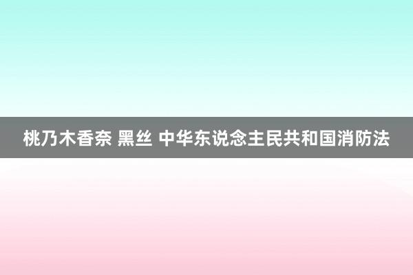 桃乃木香奈 黑丝 中华东说念主民共和国消防法